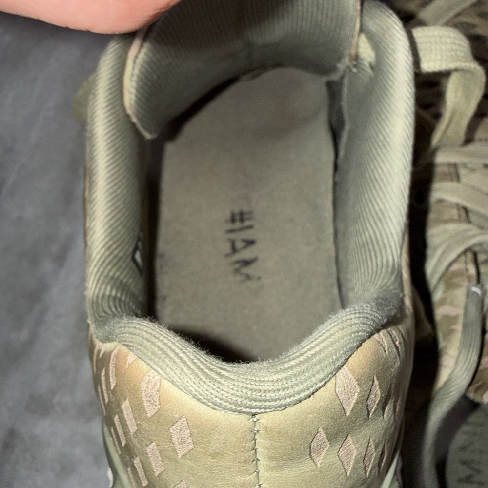 No Bull Perforated Olive Running Shoes Mens 7.5 Womens 9 CrossFit Walking Run - Picture 9 of 14